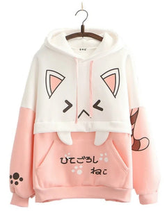 Kawaii Hoodies Anime Cotton Fleece Sweatshirt