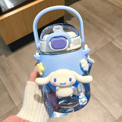 Sanrio Hello Kitty Straw Pot Belly Cup Water Bottle