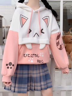 Kawaii Hoodies Anime Cotton Fleece Sweatshirt