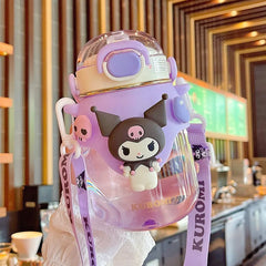 Sanrio Hello Kitty Straw Pot Belly Cup Water Bottle