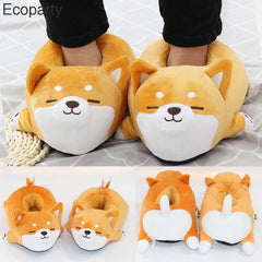 Winter Lovely Shiba Cotton Slippers for Women