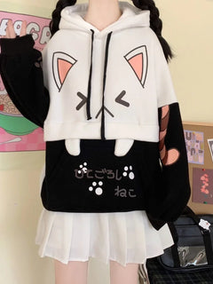 Kawaii Hoodies Anime Cotton Fleece Sweatshirt