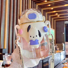 Sanrio Hello Kitty Straw Pot Belly Cup Water Bottle