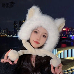 Plush Cap Cute Bomber Hat for Women