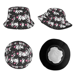 Kawaii Kuromi Pattern Bucket Hats