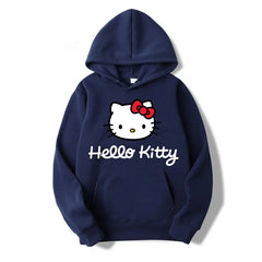 Women Hoodie Hello Kitty Oversized Pullover