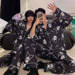 Kawaii Sanrio Kuromi Two Piece Pajamas