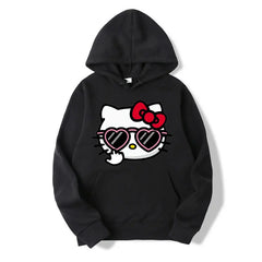 Sanrio Hello Kitty Hoodie Women Solid Colors