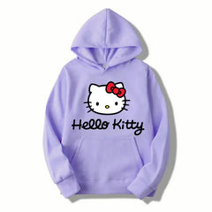 Women Hoodie Hello Kitty Oversized Pullover