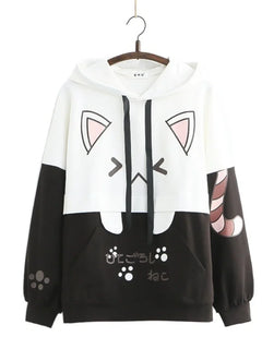 Kawaii Hoodies Anime Cotton Fleece Sweatshirt