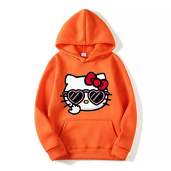 Sanrio Hello Kitty Hoodie Women Solid Colors