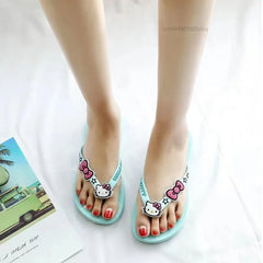 Kawaii Sanrio Hello Kitty Platform Flip Flops