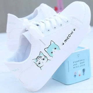 Cat Pattern Sneakers for Women