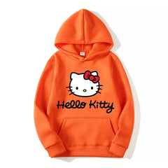 Women Hoodie Hello Kitty Oversized Pullover