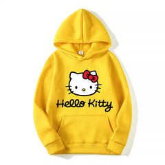 Women Hoodie Hello Kitty Oversized Pullover