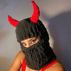 Kawaii Cute Bunny Ears Knitted Balaclava Face Cover Mask