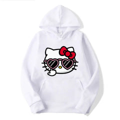 Sanrio Hello Kitty Hoodie Women Solid Colors