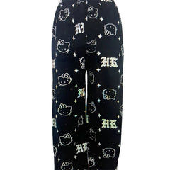 Kawaii Hello Kitty Kuromi Flannel Pajamas