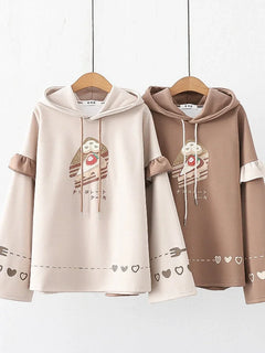 Kawaii Hoodies Anime Cotton Fleece Sweatshirt